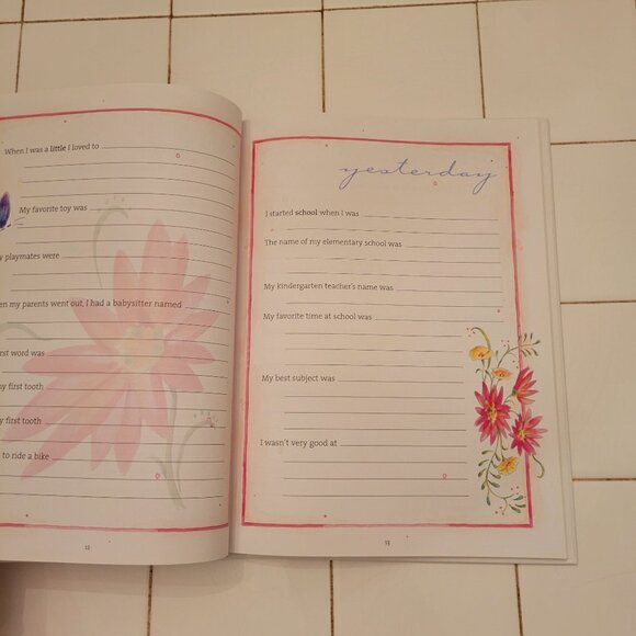 Grandmas Keepsake Journal A Book Of Memories Hopes For My Grandchild Baby Memory - Picture 7 of 12